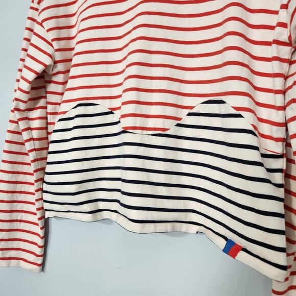 Kule Wavemade Stripe Organic Cotton Long Sleeve Tee Poppy, S - Picture 6 of 12